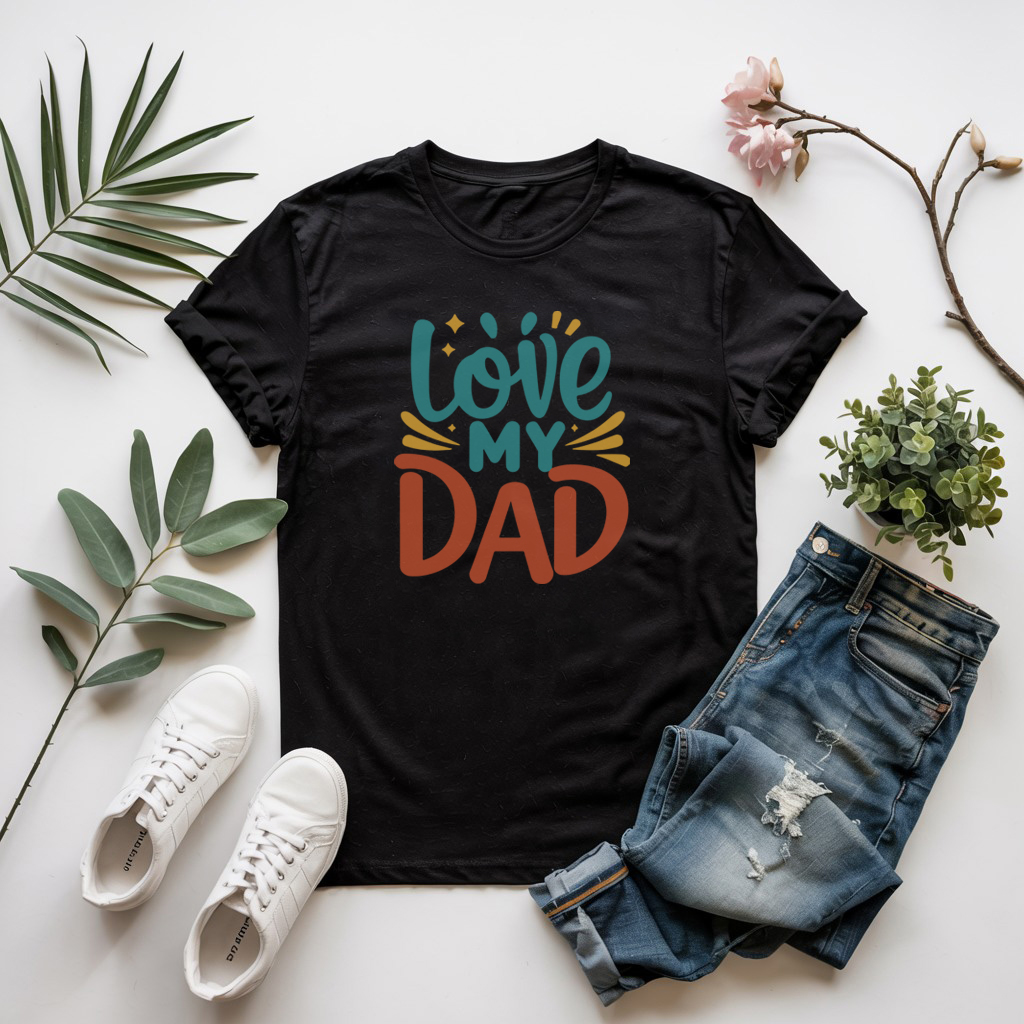 Love My Dad Family Father T-Shirt
